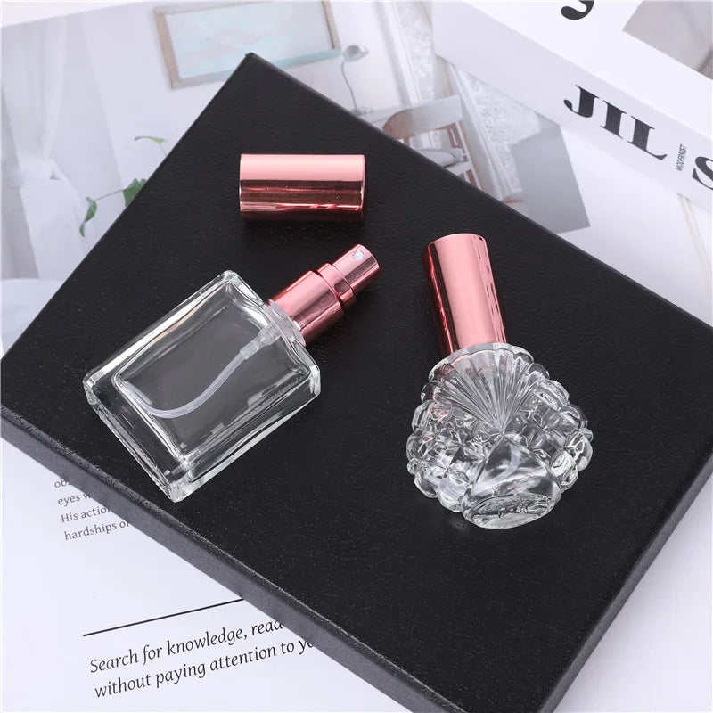 15ml Refillable Glass Perfume Atomizer Bottle | Rose Gold Cap Perfume Atomizer Bottle QXL