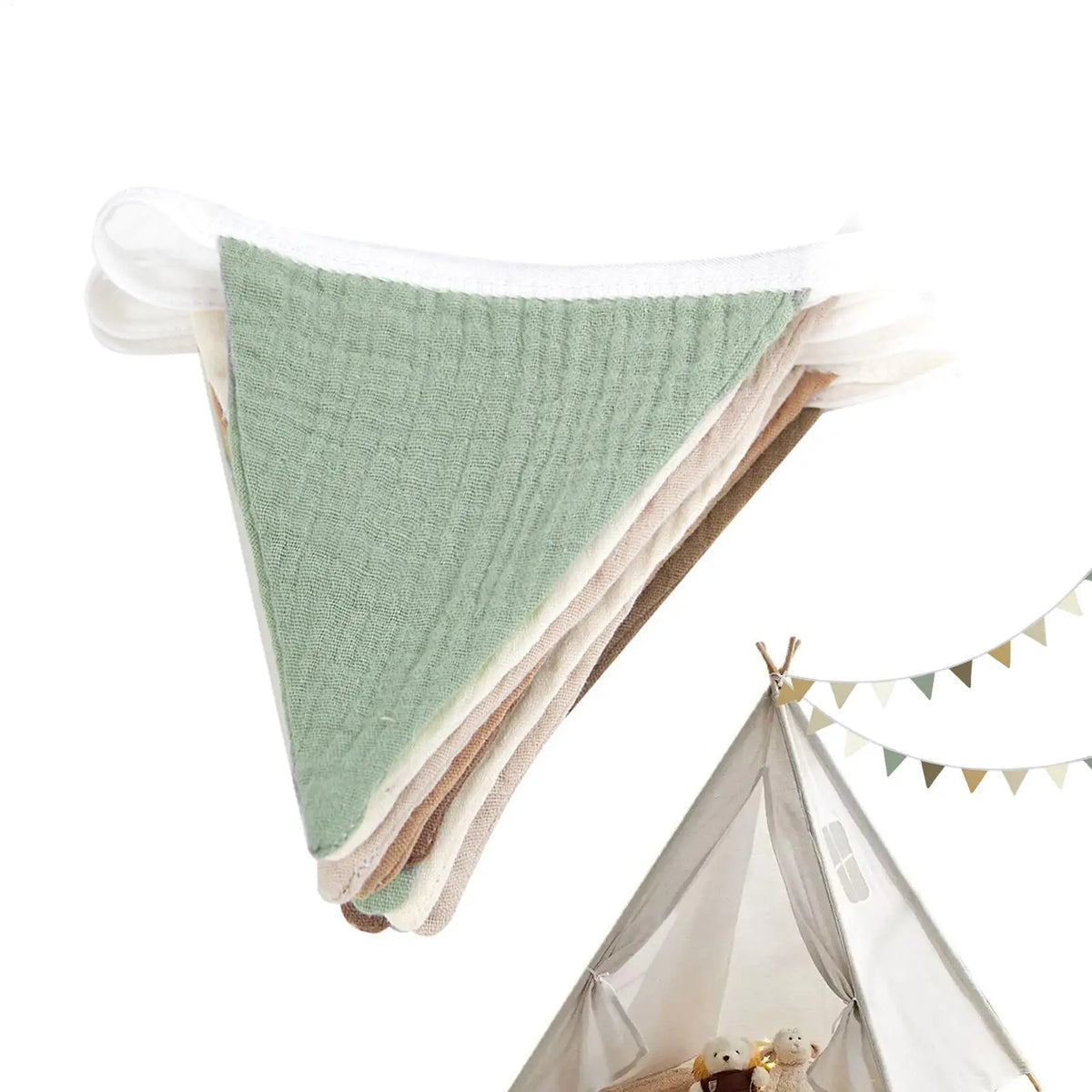 Colorful Triangle Bunting Banner – Party & Wedding Garland Party Bunting Banner QXL