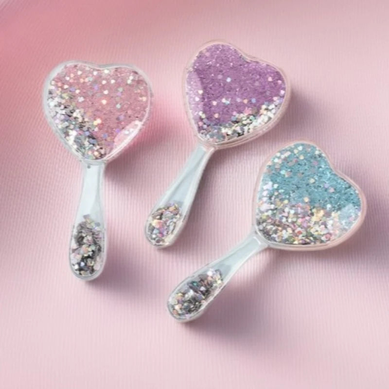 Glitter Heart-Shaped Air Cushion Hair Brush | Scalp Massage Air Cushion Hair Brush QXL
