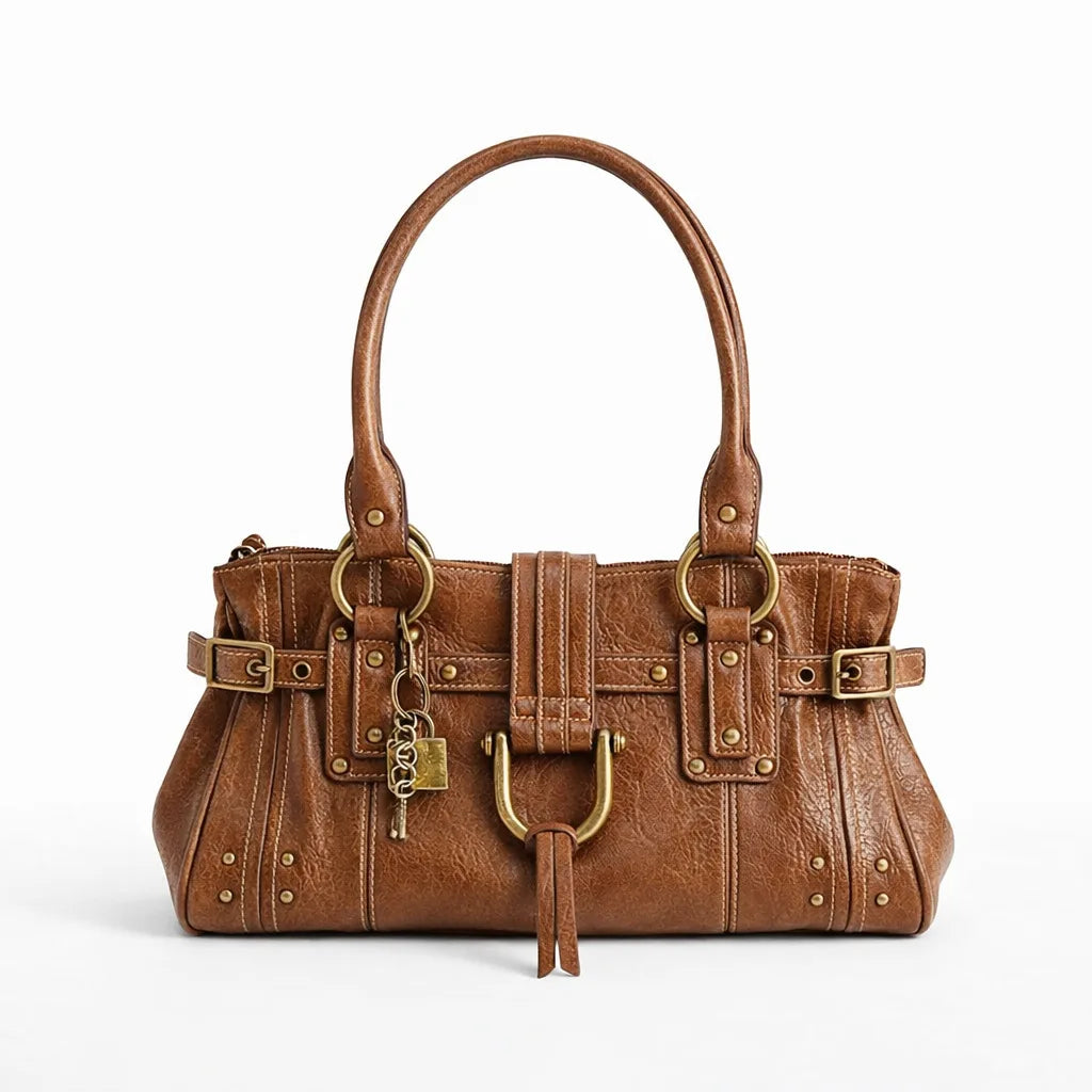 Luxury Leather Tote Diaper Bag | Large Crossbody Organizer Leather Tote Diaper Bag QXL