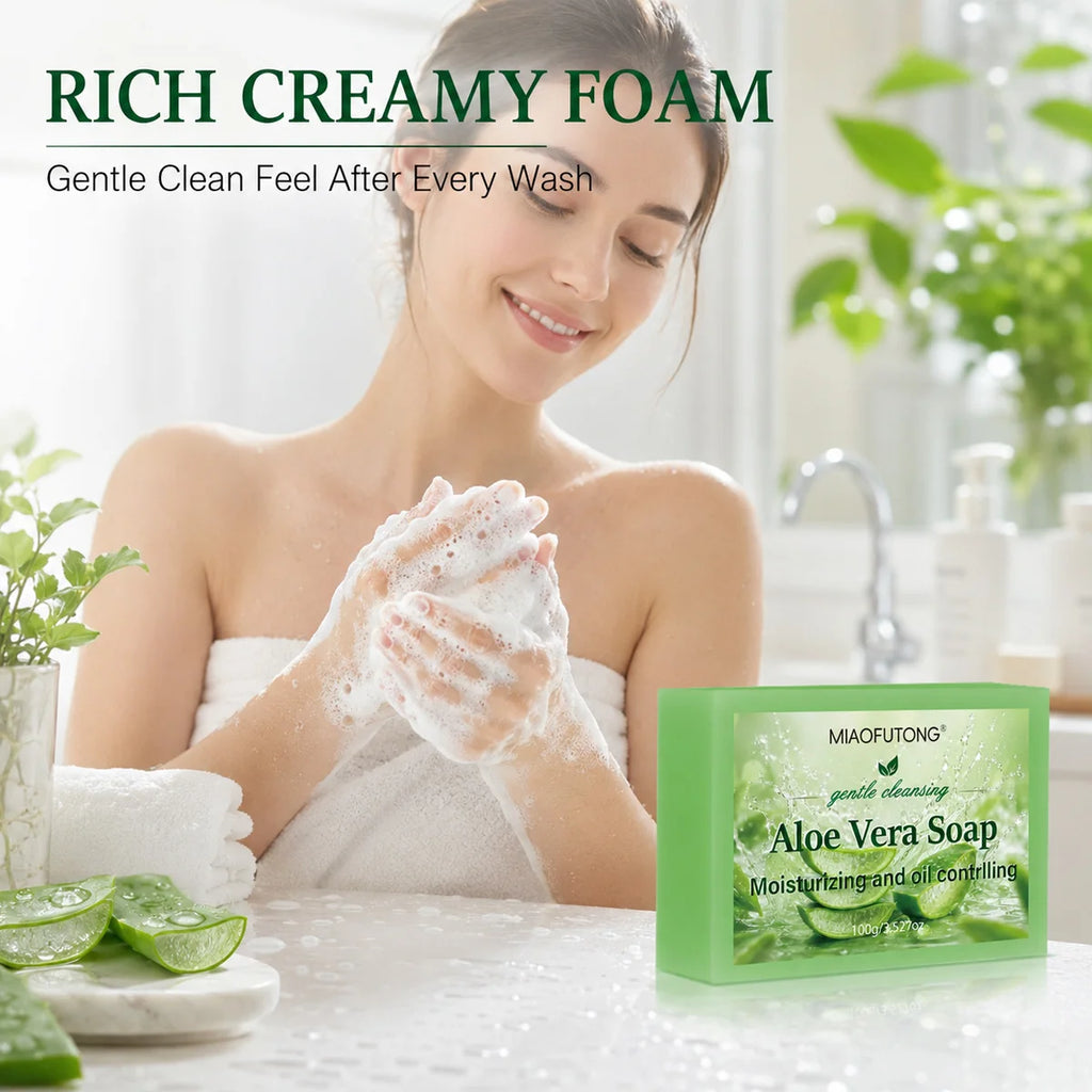 Aloe Vera Glycerin Bar Soap – Moisturizing Body Cleanser Moisturizing Bar Soap QXL