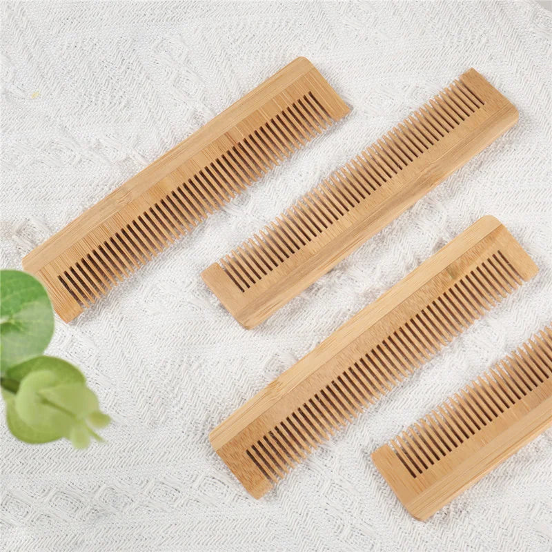Bamboo Wooden Massage Hair Comb Set | 5 or 10 Piece Natural Wooden Hair Comb QXL