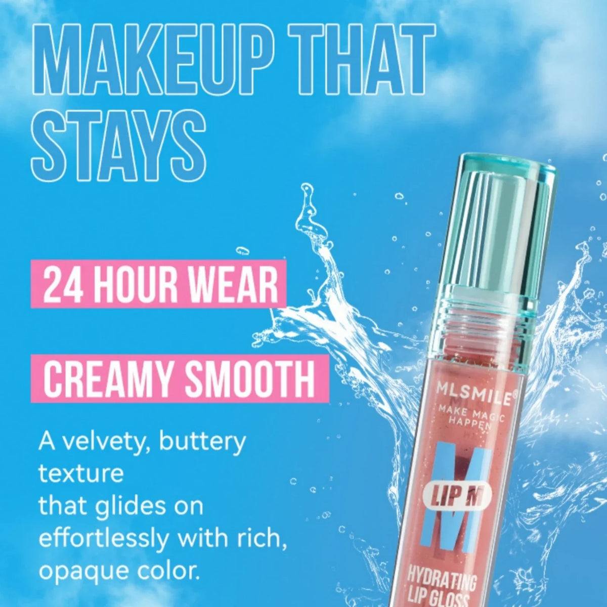 MLSMILE Pearl Lip Glaze – Matte Velvet, Waterproof & Moisturizing Liquid Lip Gloss QXL
