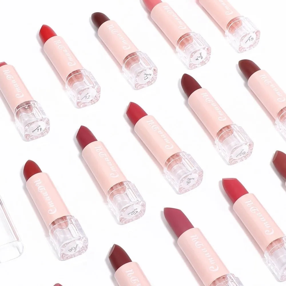 15-Shade Matte Velvet Lipstick | Waterproof Non-Transfer Nude Matte Lipstick QXL