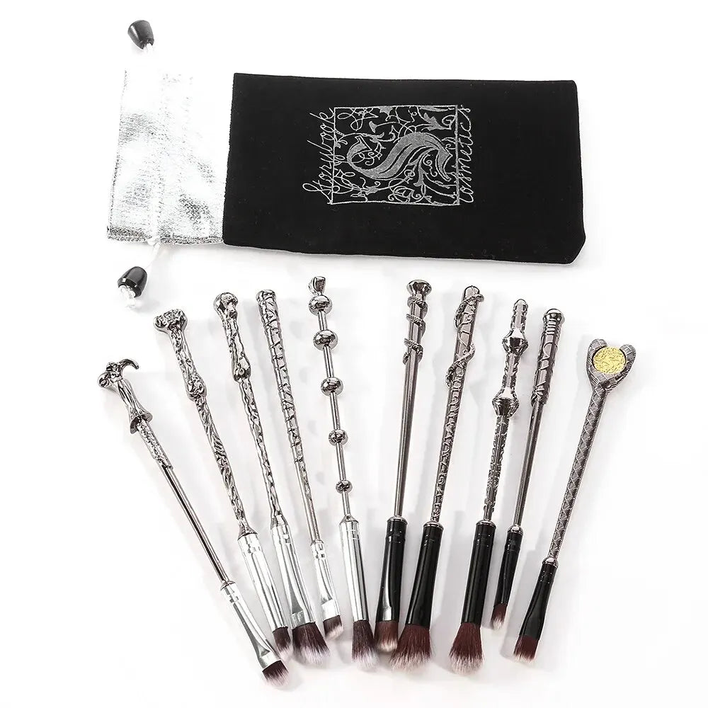 5-Piece Wand Makeup Brush Set | Soft Bristles & Metal Handles Makeup Brush Set QXL 10pcs with bag