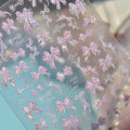 5D Bowknot Silk Ribbon Self-Adhesive Nail Art Stickers & Decals Nail Art Stickers QXL MS810