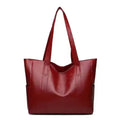 Women's Vintage PU Leather Large Tote Shoulder Crossbody Bag Leather Tote Bag QXL light brown