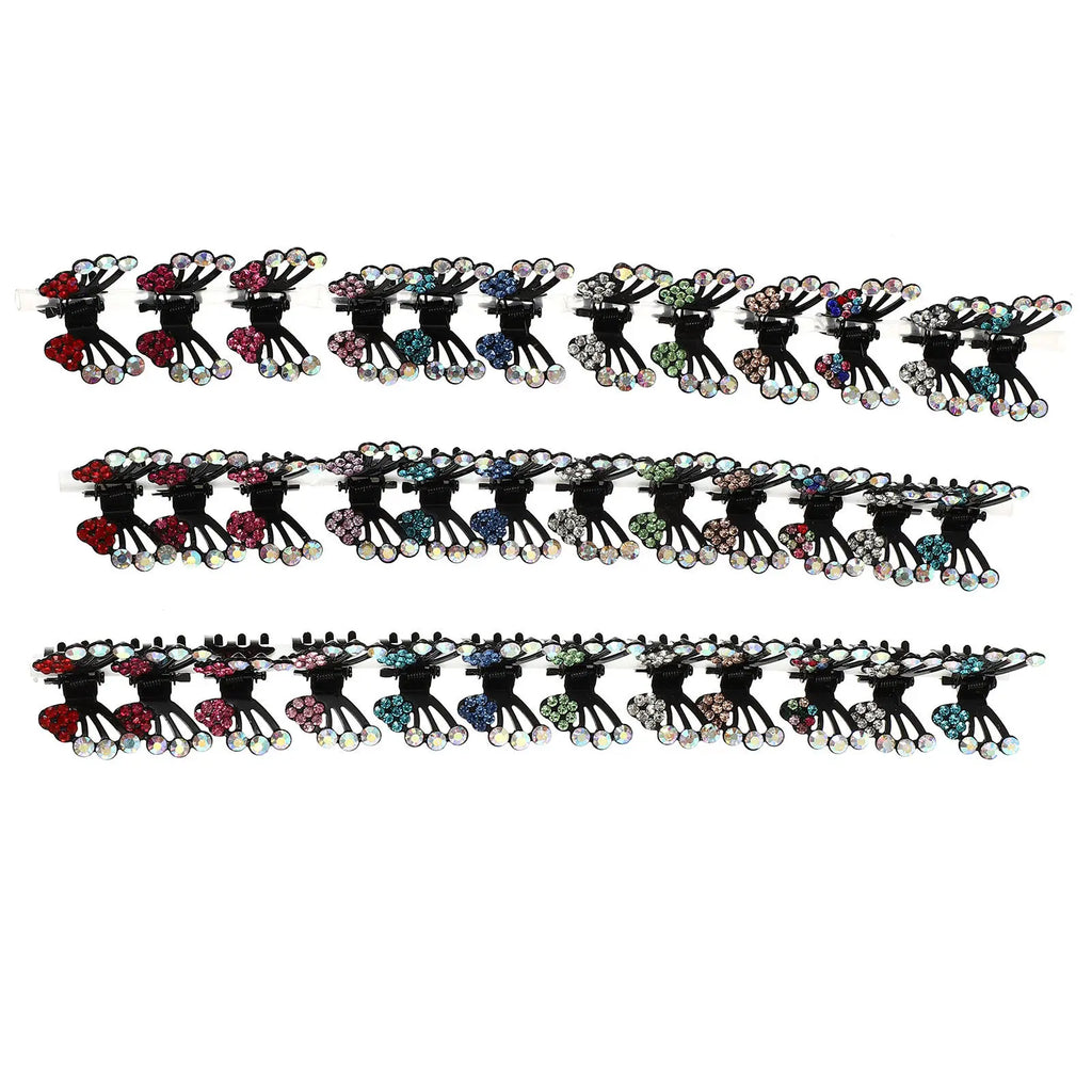 36-Pack Crystal Rhinestone Mini Hair Claw Clips | Women & Girls Rhinestone Hair Clips QXL