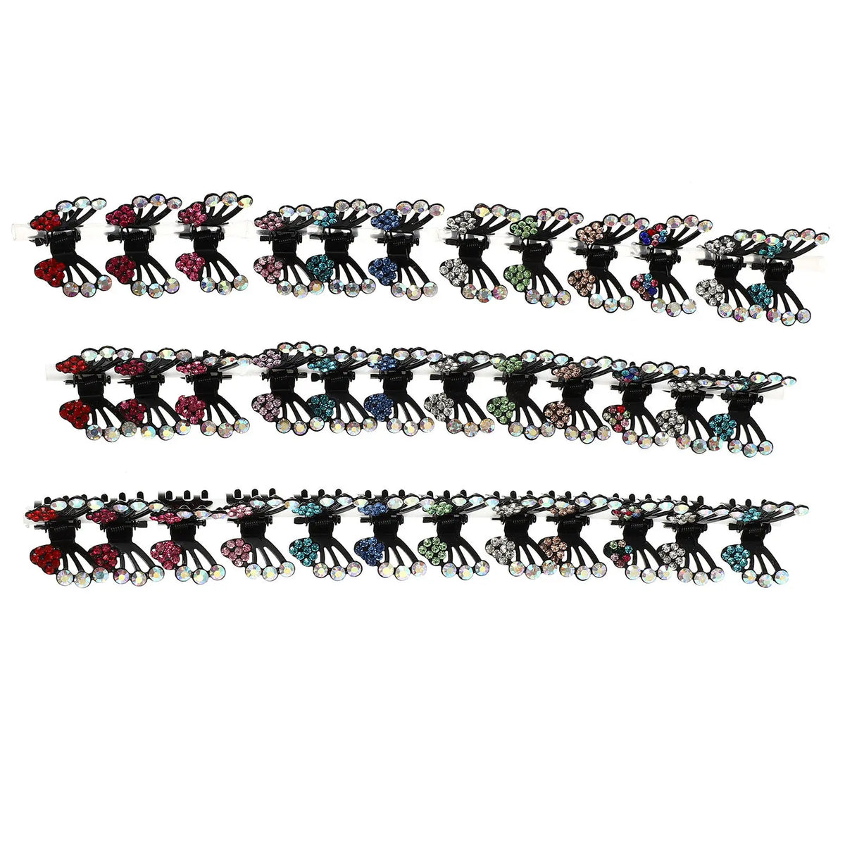 36-Pack Crystal Rhinestone Mini Hair Claw Clips | Women & Girls Rhinestone Hair Clips QXL