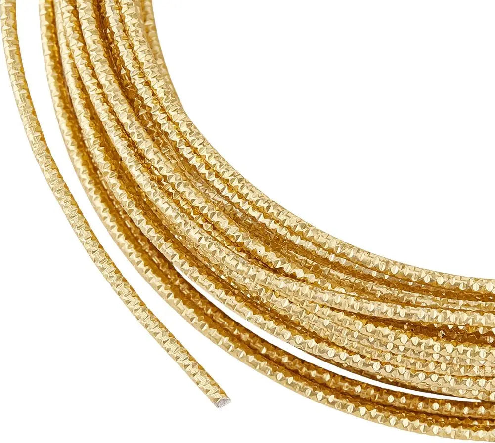 12 Gauge Gold Textured Aluminum Craft Wire – 32.8 Ft Spool Aluminum Craft Wire QXL AECH04-13790