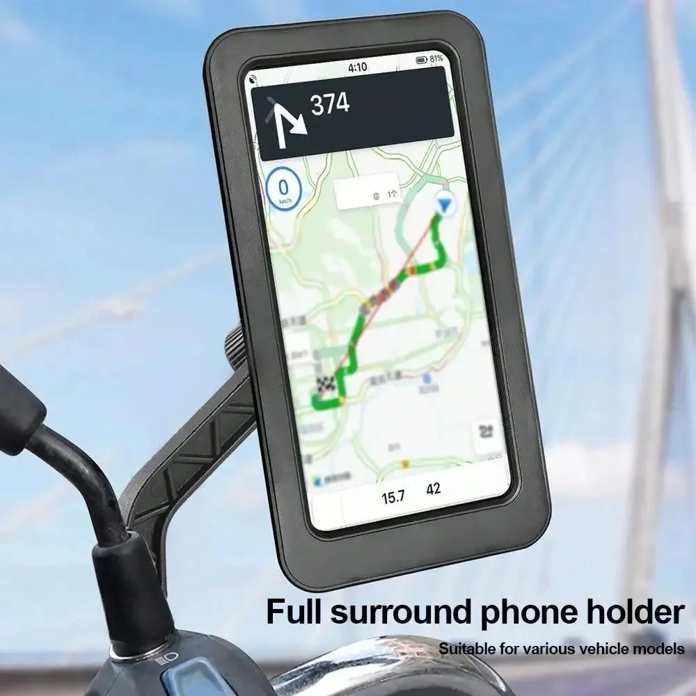 360° Waterproof Motorcycle Bike Phone Mount | Universal GPS Holder Motorcycle Phone Mount QXL