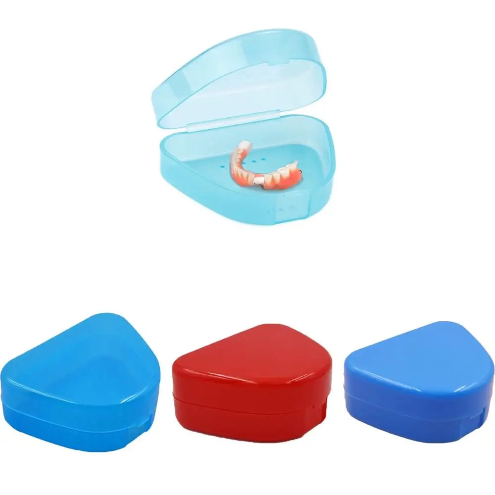 Portable Denture Storage Box | Snap-Fit Lid & Vented Case Denture Storage Box QXL