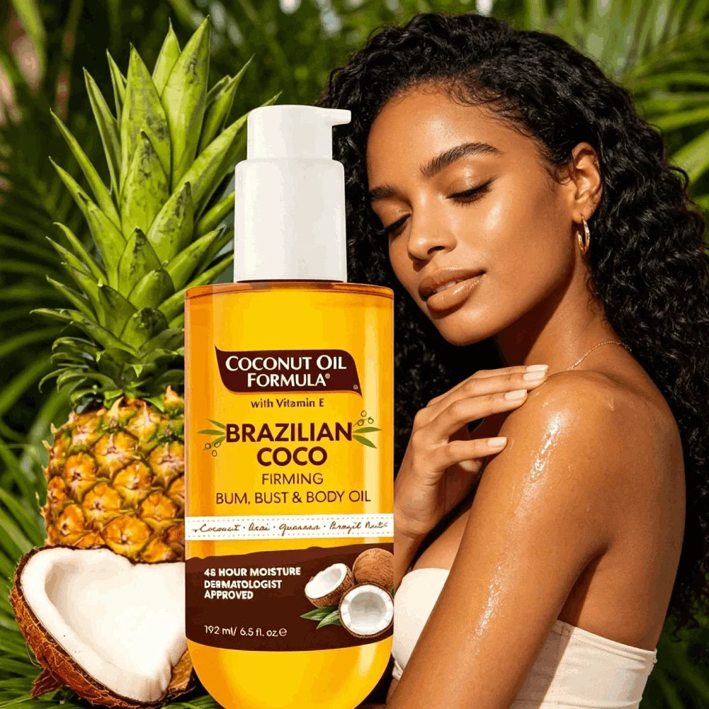 192ml Coconut Oil & Vanilla Body Oil – Deep Moisturizing Skin Body Oil QXL