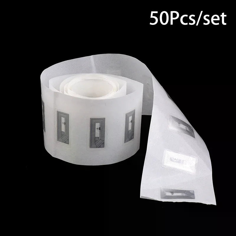 50-Pack NTAG213 NFC Stickers 13.56MHz RFID Wet Inlay Tags NFC RFID Sticker Tags QXL Default Title