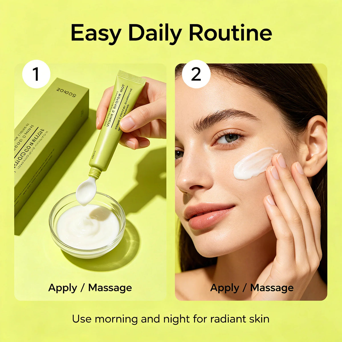Vitamin C & Niacinamide Face & Eye Cream | Brightening Moisturizer Brightening Face Cream QXL