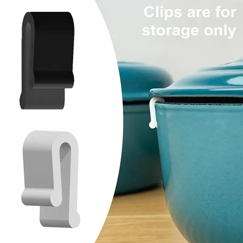 4-Pack Silicone Cookware Lid Protector Clips for Stacking Cookware Lid Clips QXL