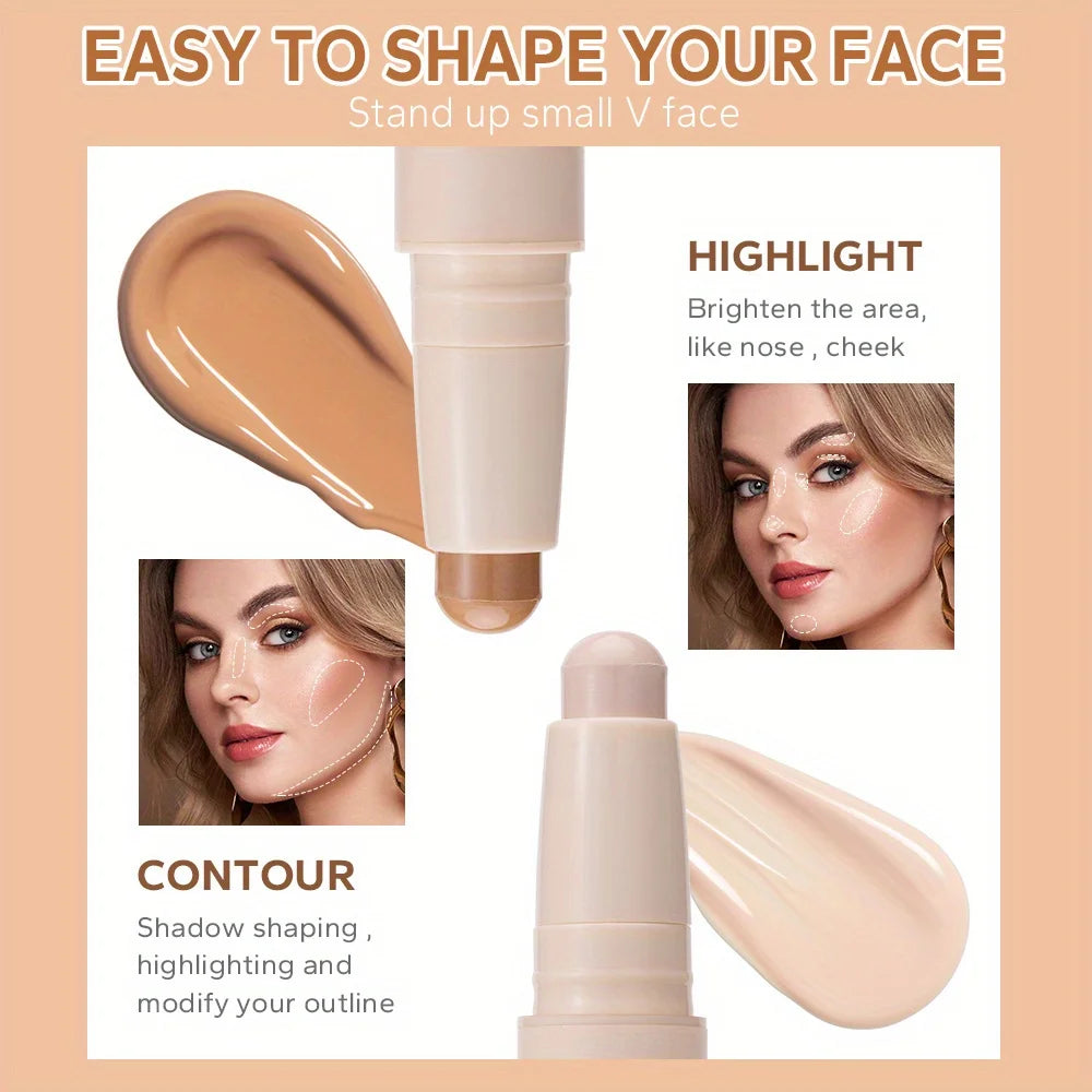 Beauty Glazed Double-Ended Highlighter & Contour Stick Contour Highlighter Stick QXL