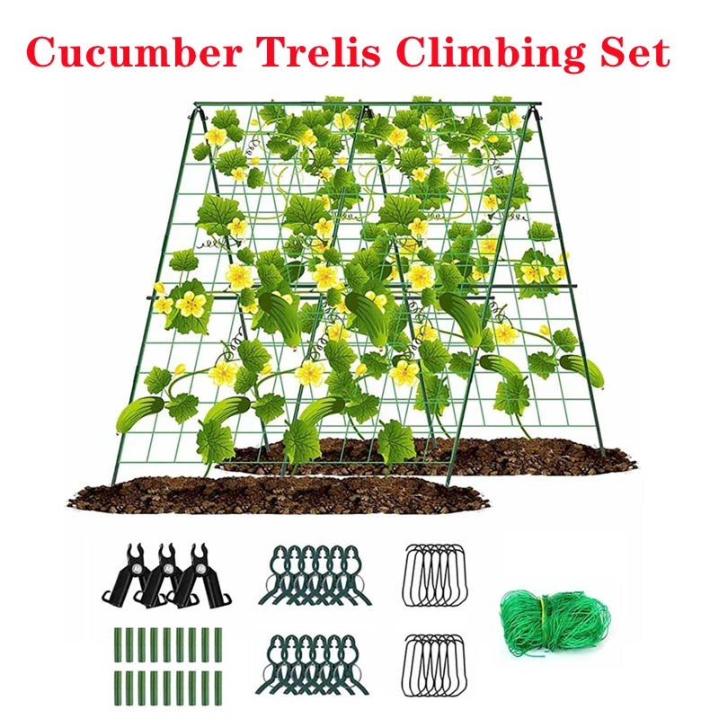 A-Frame Cucumber Trellis | Foldable Vegetable Climbing Support Garden Plant Trellis QXL