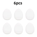 6-Pack Mini Finger Puff Sponges | Foundation & Concealer Makeup Sponge Puff QXL 6pcs white