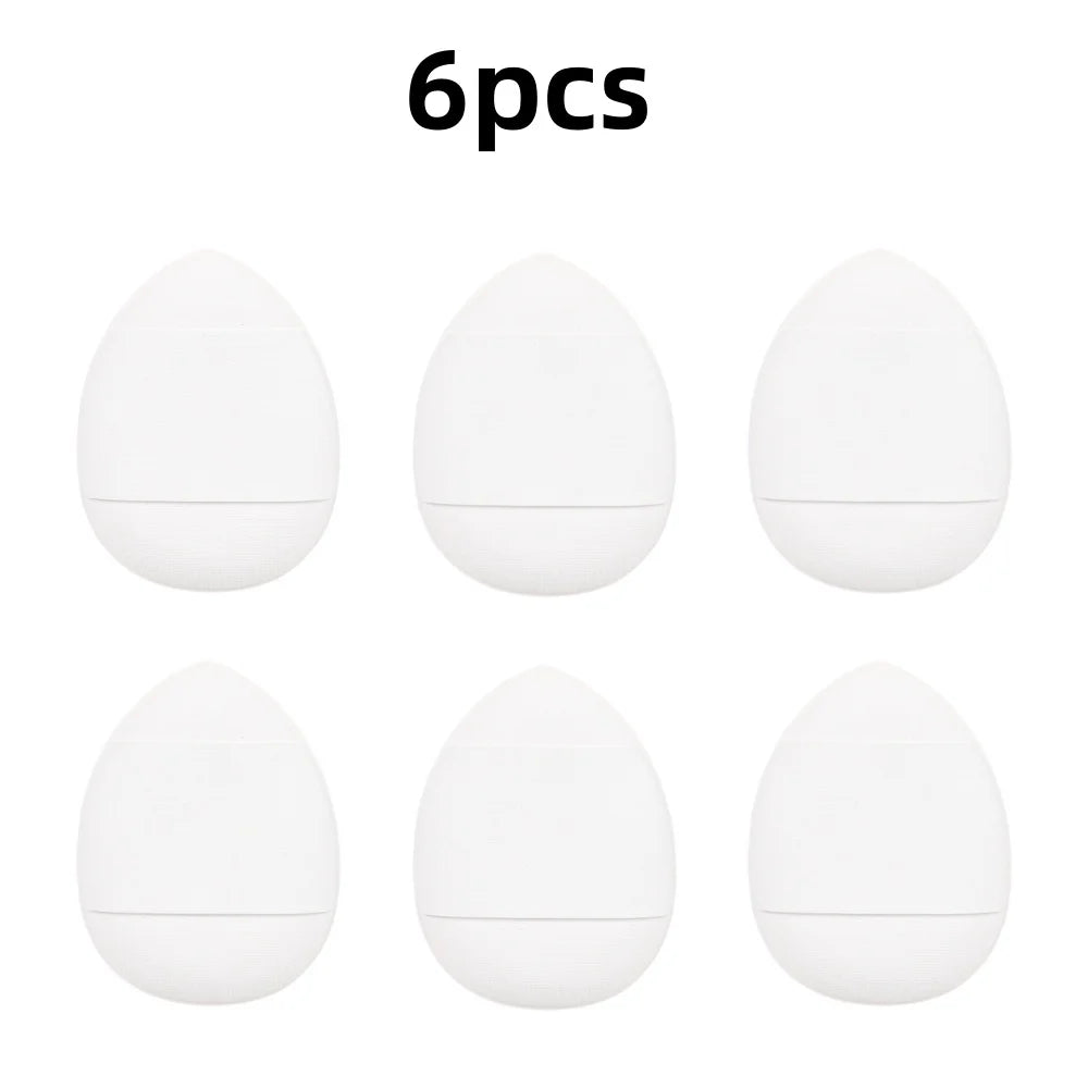 6-Pack Mini Finger Puff Sponges | Foundation & Concealer Makeup Sponge Puff QXL 6pcs white