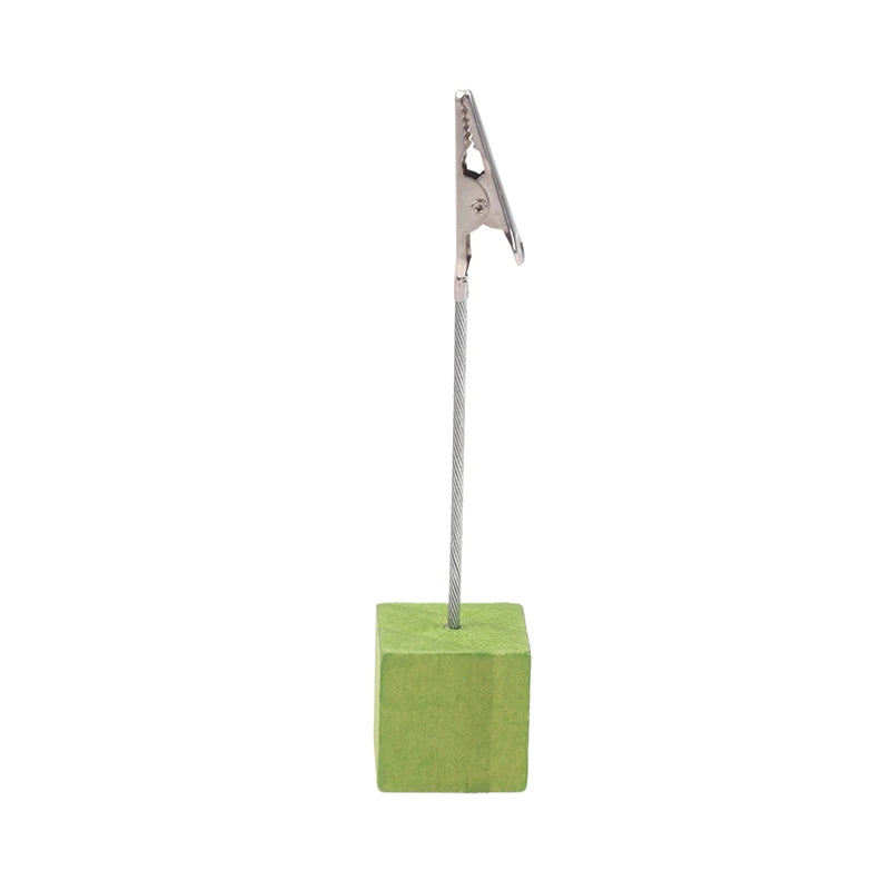 Wooden Fragrance Test Strip Holder | Desktop Place Card Clip Fragrance Strip Holder QXL Green