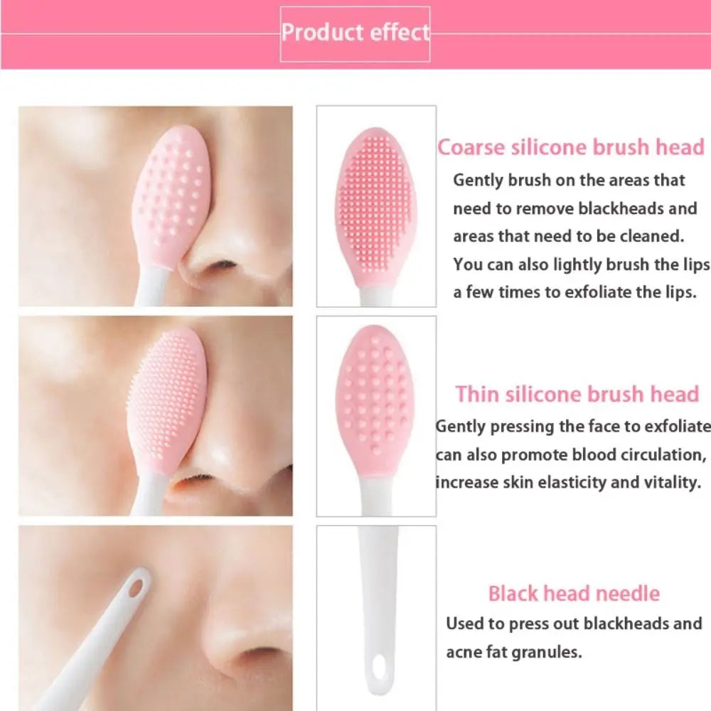 Silicone Nose Cleansing Brush | Manual Blackhead Removal Nose Cleansing Brush QXL