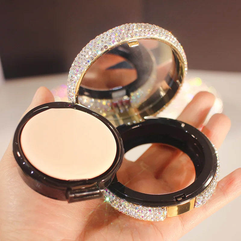 Diamond Air Cushion Foundation Case | Refillable BB Cream Compact Refillable Makeup Compact QXL
