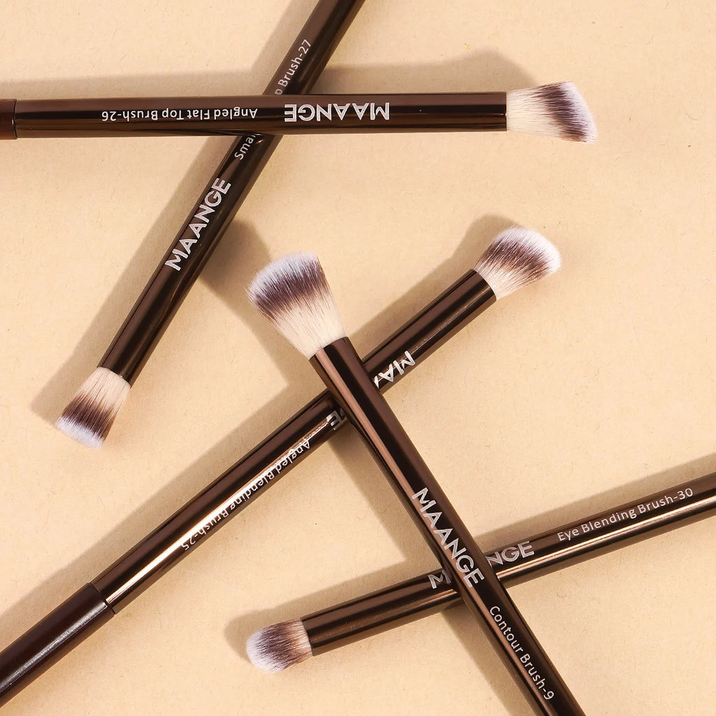 MAANGE 5-Pc Eye Shadow Blending Brush Set | Beginner Kit Eye Makeup Brush Set QXL