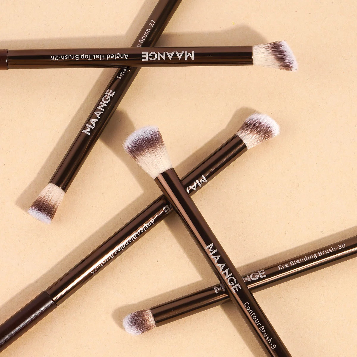MAANGE 5-Pc Eye Shadow Blending Brush Set | Beginner Kit Eye Makeup Brush Set QXL