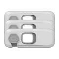 3-Pack Baby Safety Cabinet & Fridge Locks | Child-Proof Latch Baby Safety Lock QXL B16 3PCS Gray