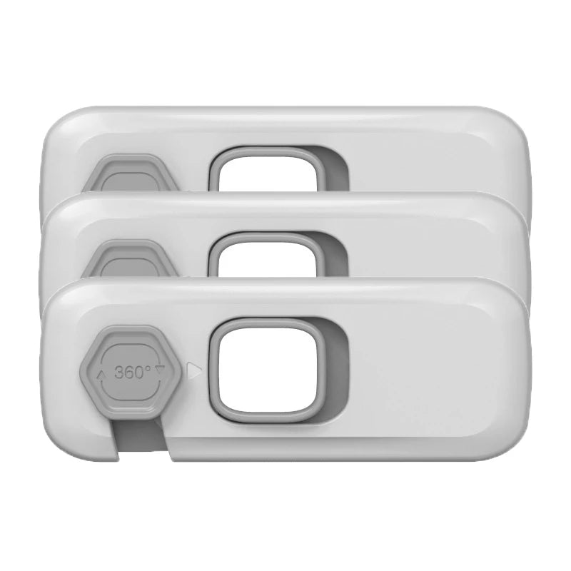 3-Pack Baby Safety Cabinet & Fridge Locks | Child-Proof Latch Baby Safety Lock QXL B16 3PCS Gray