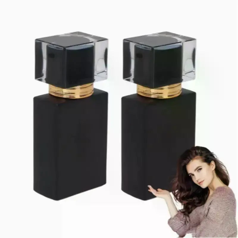 30/50ml Matte Black Glass Perfume Spray Bottle | Refillable Atomizer Perfume Spray Bottle QXL