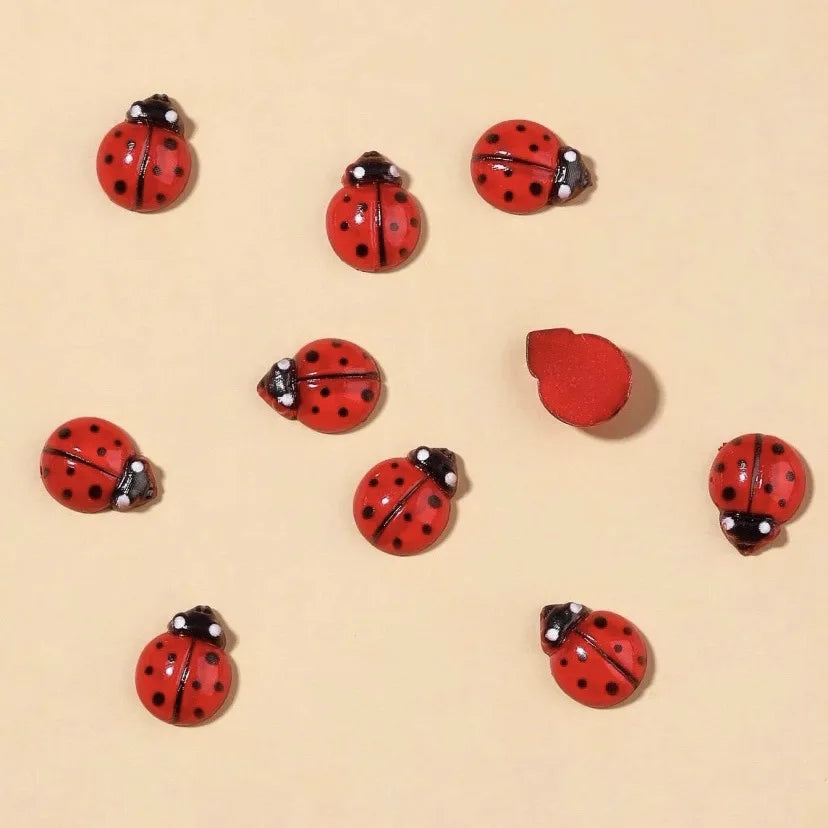20-Pack Ladybug Nail Charms | Flatback Rhinestones for Nail Art Nail Art Charms QXL 20pcs