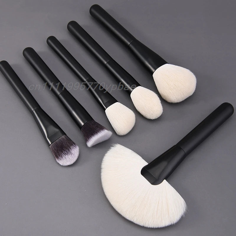Professional Makeup Brush Set 12/18Pc | Natural Hair Beauty Tools Makeup Brush Set QXL