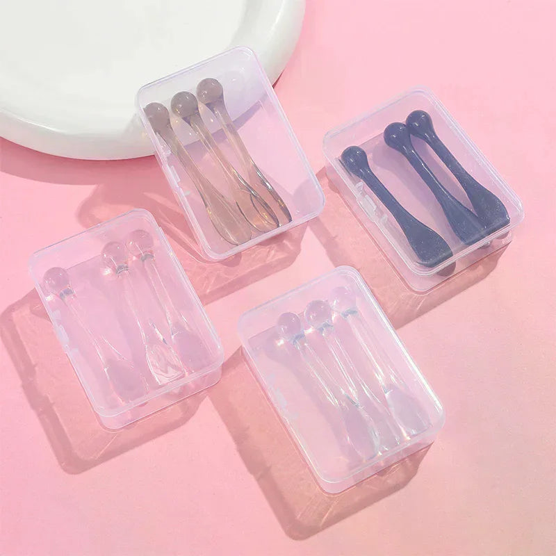 Acrylic Cosmetic Spatulas & Face Mask Mixing Spoons | 1–3 Pack Cosmetic Spatula Set QXL