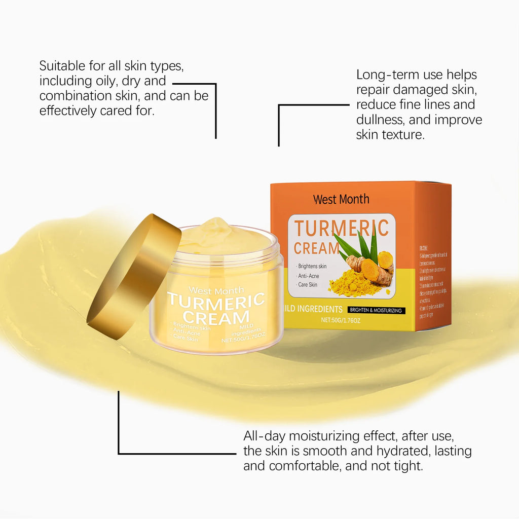 Turmeric Face Cream – Hydrating & Brightening Moisturizer Face Moisturizer Cream QXL