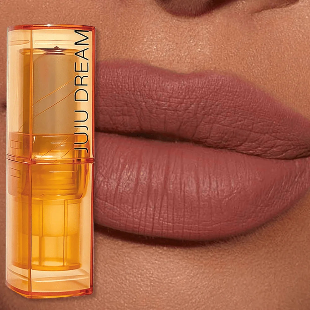 JUJU Dream Amber Tube Velvet Matte Lipstick | Nude Long-Lasting Matte Lipstick QXL