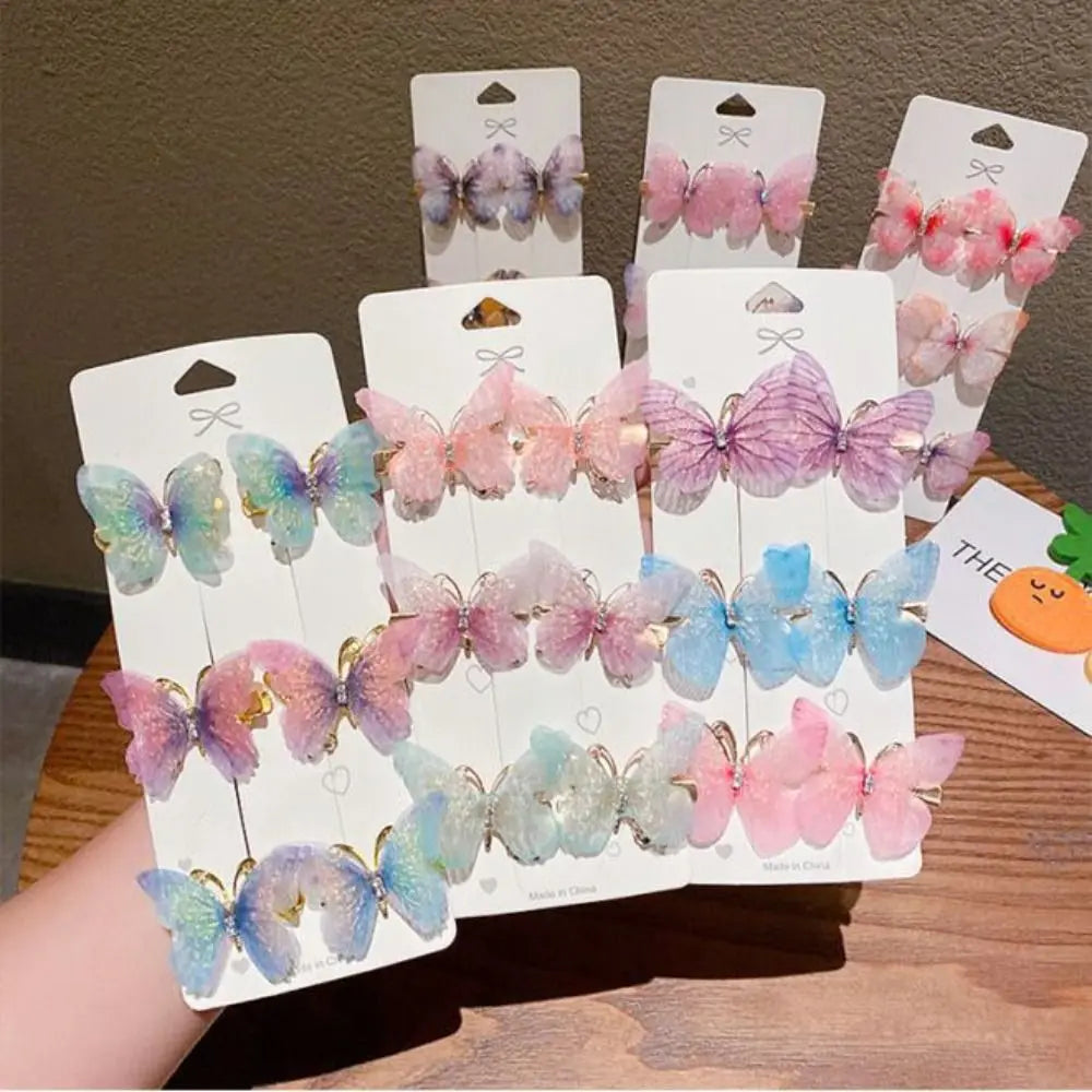 6-Pack Colorful Butterfly Hair Clips & Barrettes for Women Butterfly Hair Clips QXL