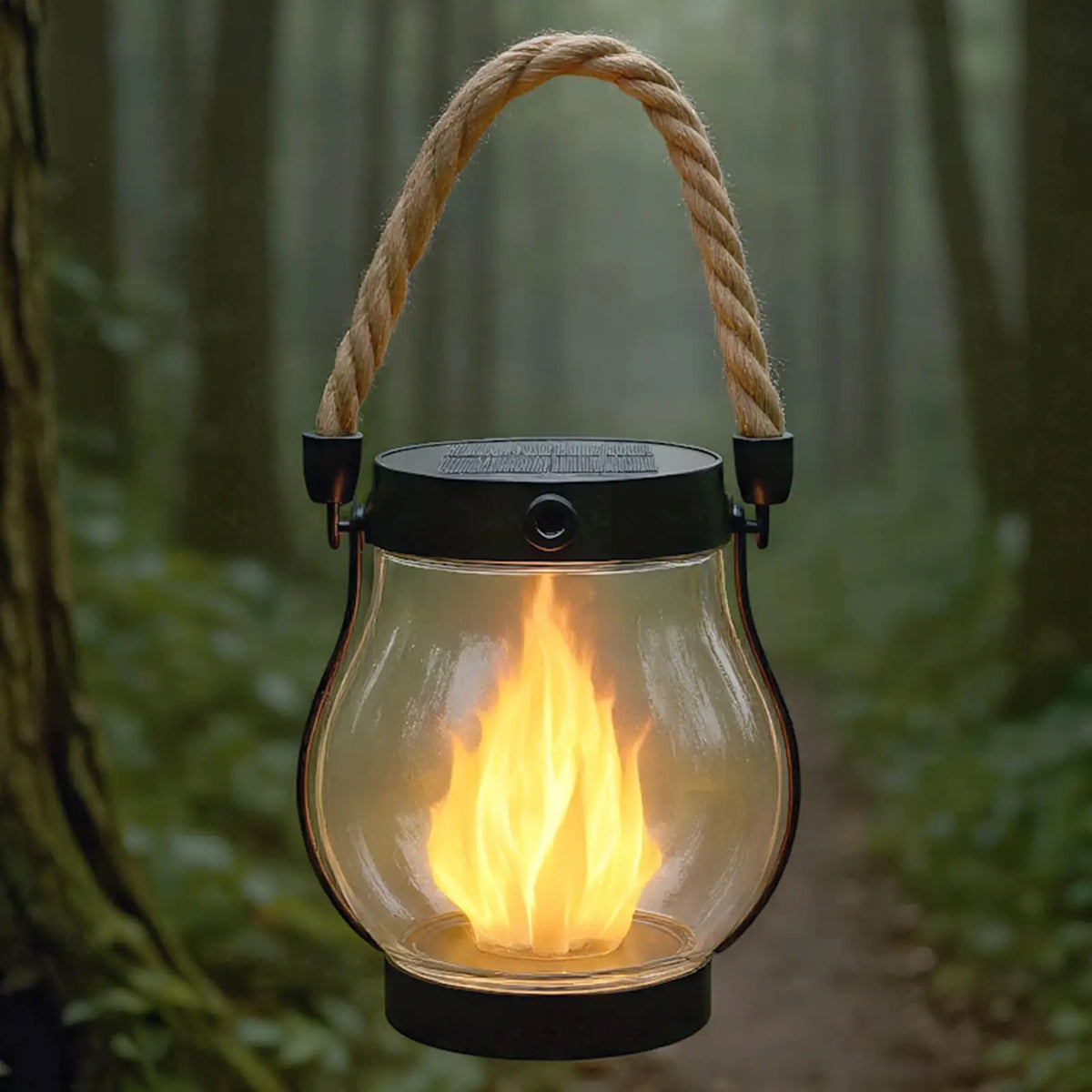Solar Flickering Flame Lantern | Waterproof Halloween Garden Solar Garden Lantern QXL