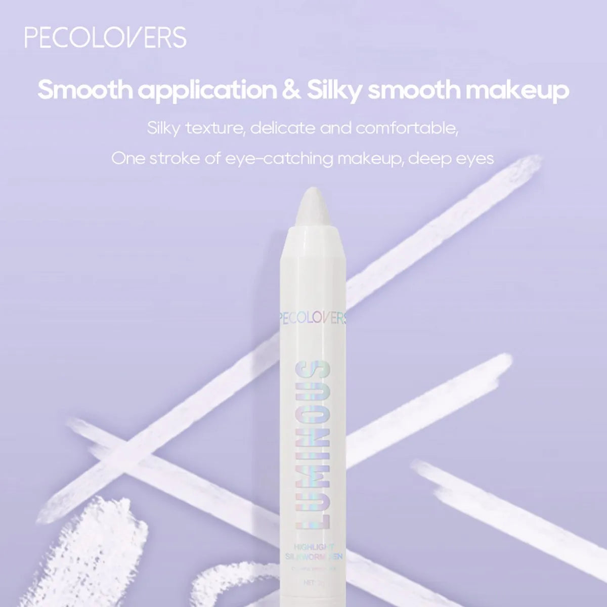 Matte White Eyeliner Highlighter Stick | Waterproof K-Beauty Pencil Eyeliner Highlighter Pencil QXL