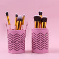 PU Leather Makeup Brush Holder & Travel Storage Cylinder Makeup Brush Organizer QXL MULTI