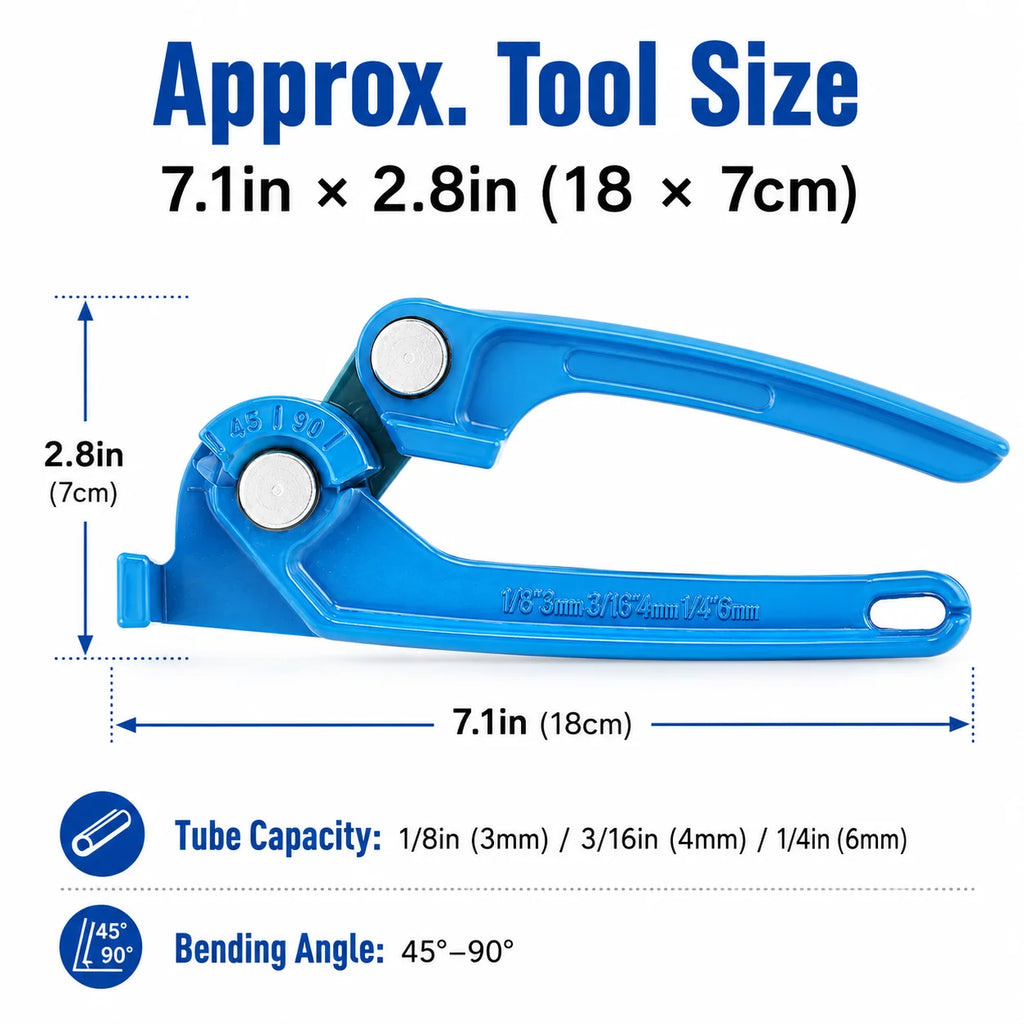 3-in-1 Tube Bender | 1/8 3/16 1/4 in Brake & AC Line Tool Tube Bender Tool QXL