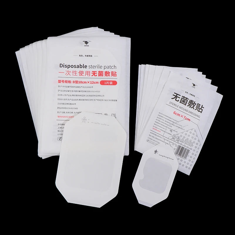 10-Pack Clear Waterproof IV Adhesive Patches | Wound Dressing Wound Care Patches QXL