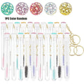 Reusable Mascara Wand & Eyelash Brush with Keychain Tube Case Eyelash Brush Set QXL 1PC Color Random