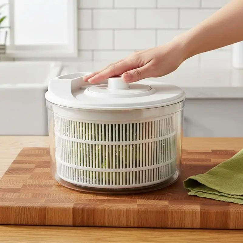 5L Manual Salad Spinner & Vegetable Dryer with Filter Basket Salad Spinner QXL