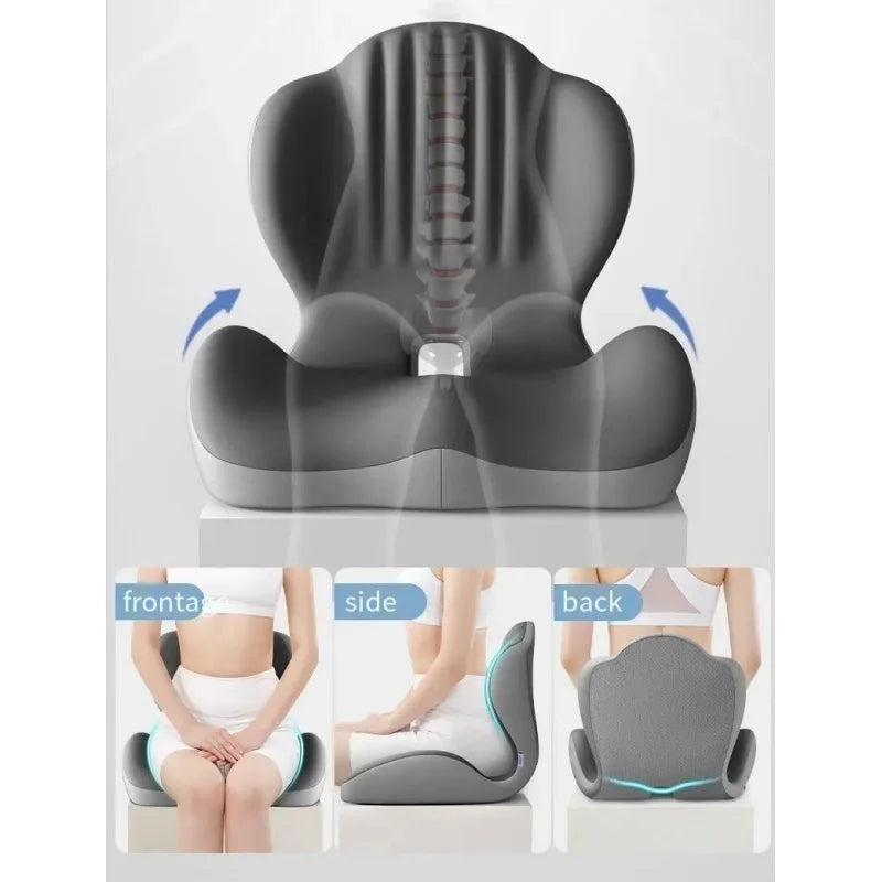 Ergonomic Memory Foam Lumbar Support Cushion | Back Posture Pad Lumbar Support Cushion QXL
