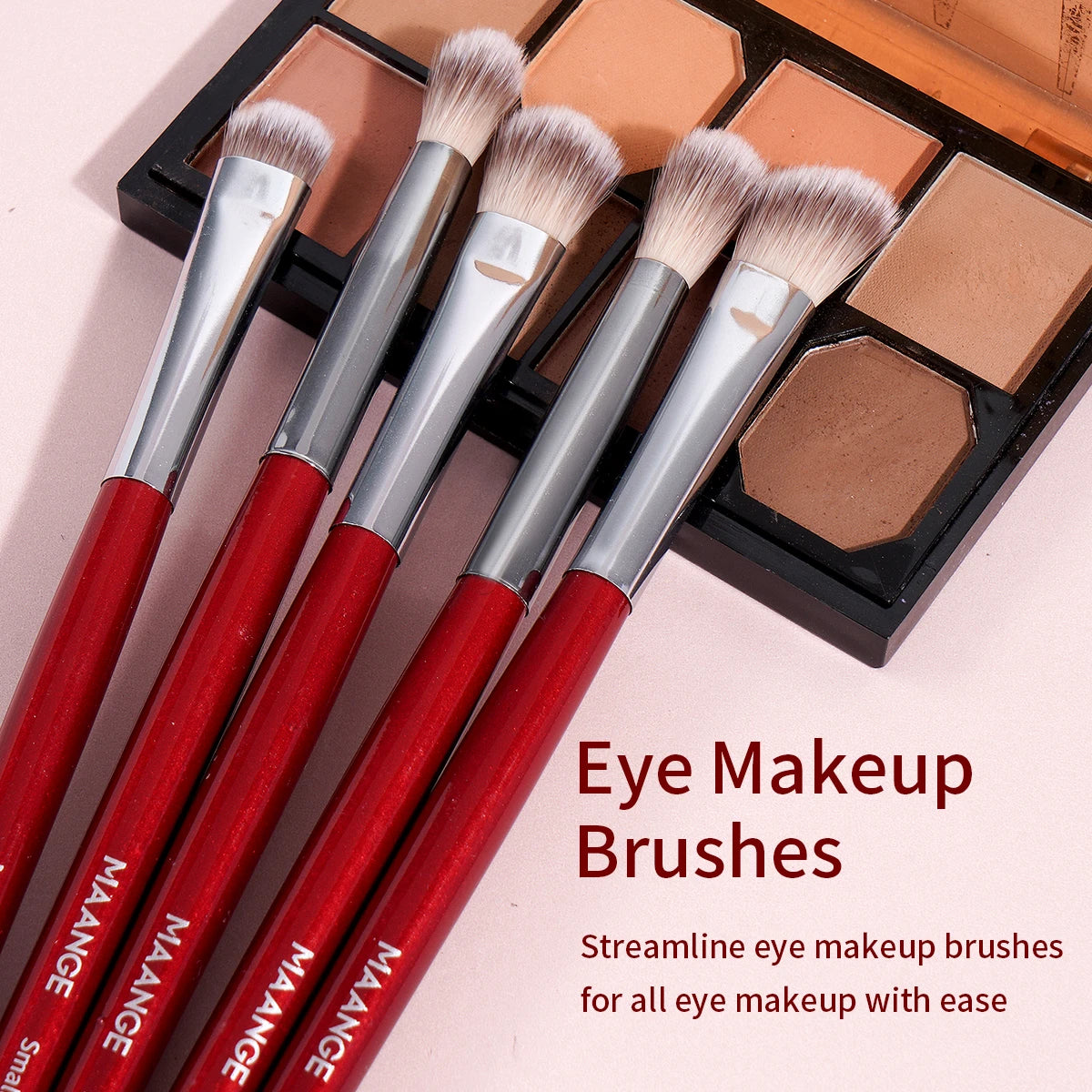 MAANGE 9-Pc Makeup Brush Set | Kabuki, Foundation & Eyeshadow Makeup Brush Set QXL