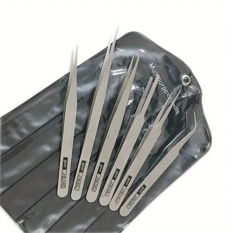 6-Piece Stainless Steel Succulent Plant Tweezers DIY Set Tweezers Set QXL