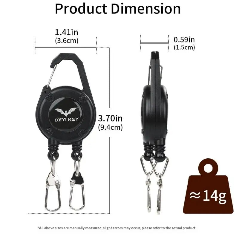 Double Head Retractable Badge Reel Holder | Dual Clip Wire Badge Reel Holder QXL