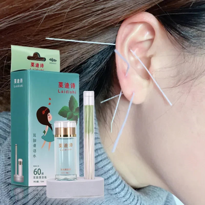 60-Pack Ear Hole Cleaning Lines | Piercing Aftercare Kit Ear Piercing Cleaner QXL